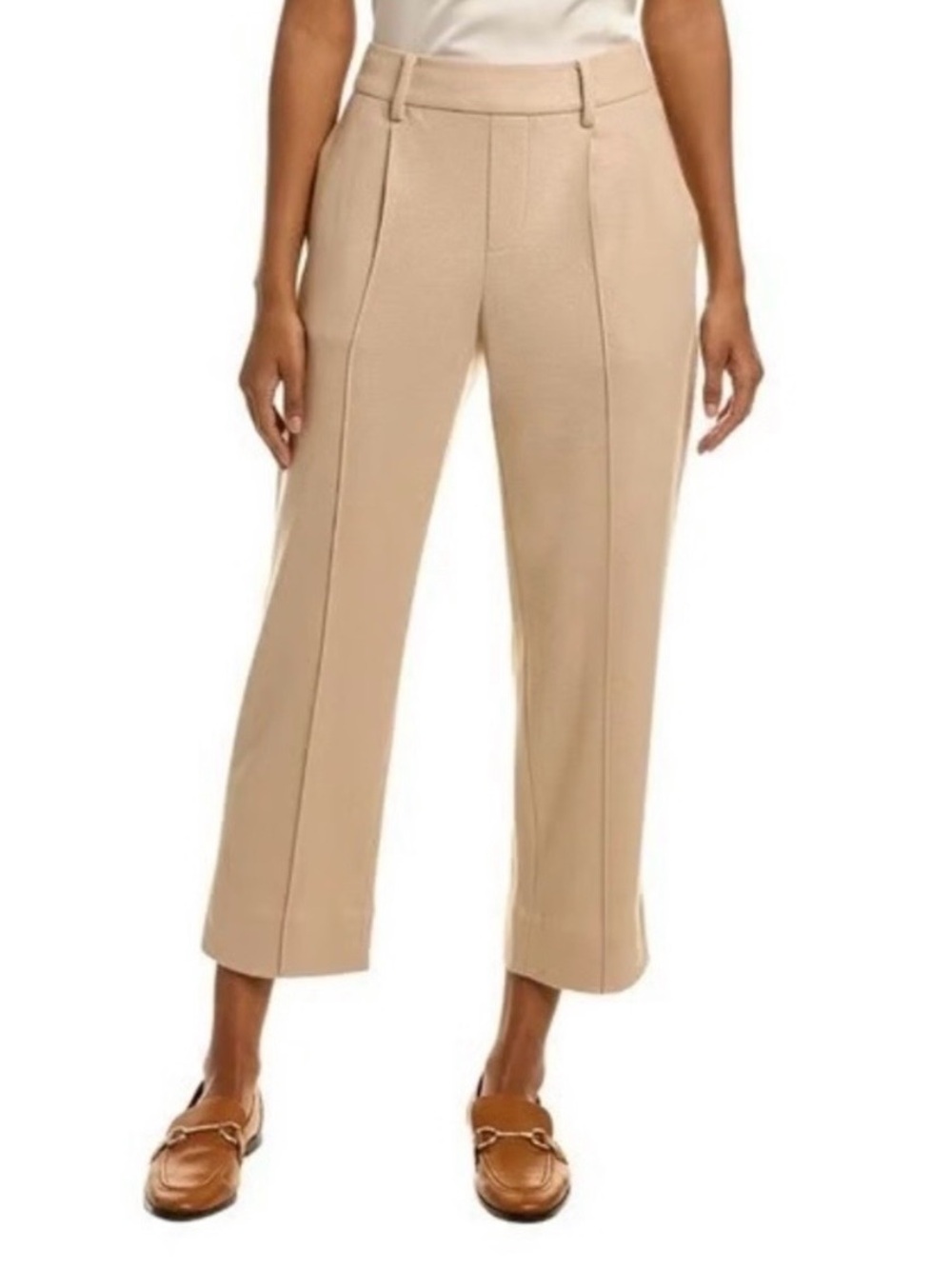 EUC Vince Women’s Beige Pants ~ Luxe Wool Relaxed Ankle Length ~ Minimalist ~ M
